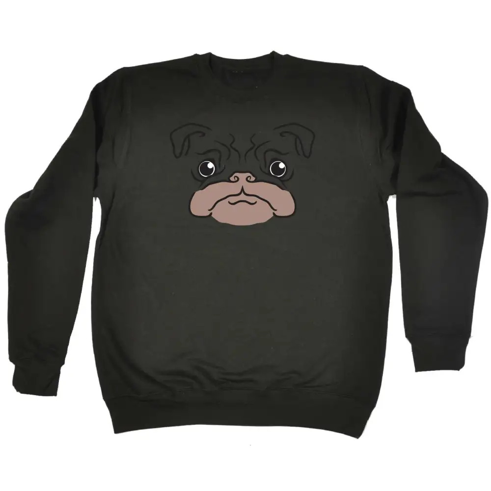 Pug Face Graphic Sweatshirt