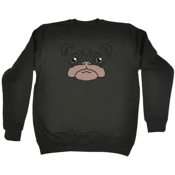 Pug Face Graphic Sweatshirt