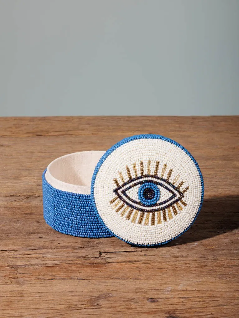 Beaded Round Accent Storage Box