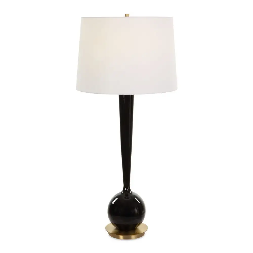 Glazed Tapered Modern Ceramic Iron Table Lamp