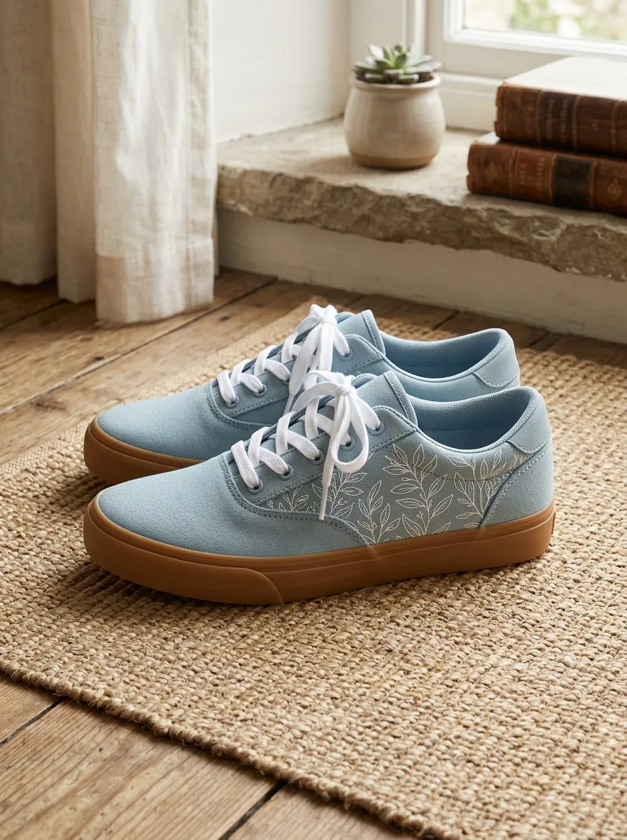 Women's Botanical Nature Lover Leaf Classic Skate Shoes