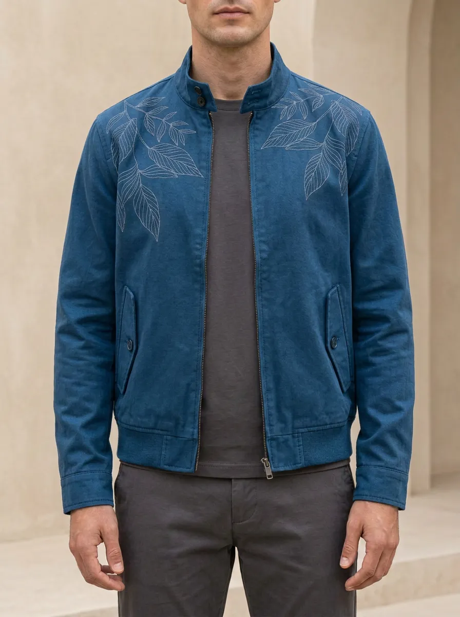 Nature Botanical Leaf Bomber Jacket