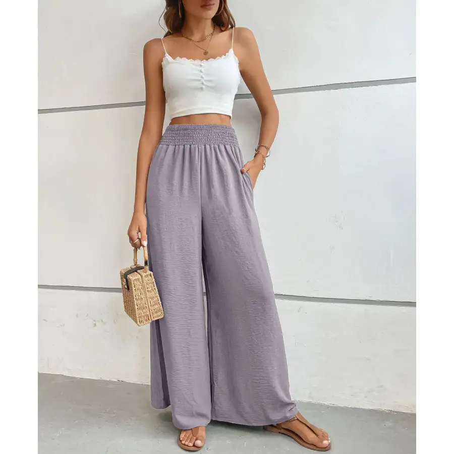 Soft High Waisted Wide Leg Pants