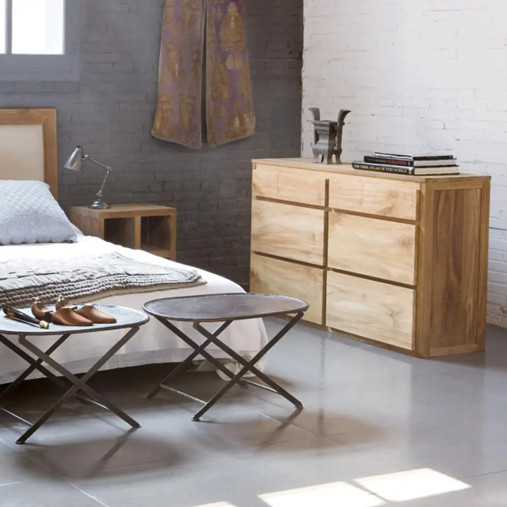 Six Drawer Teak Dresser