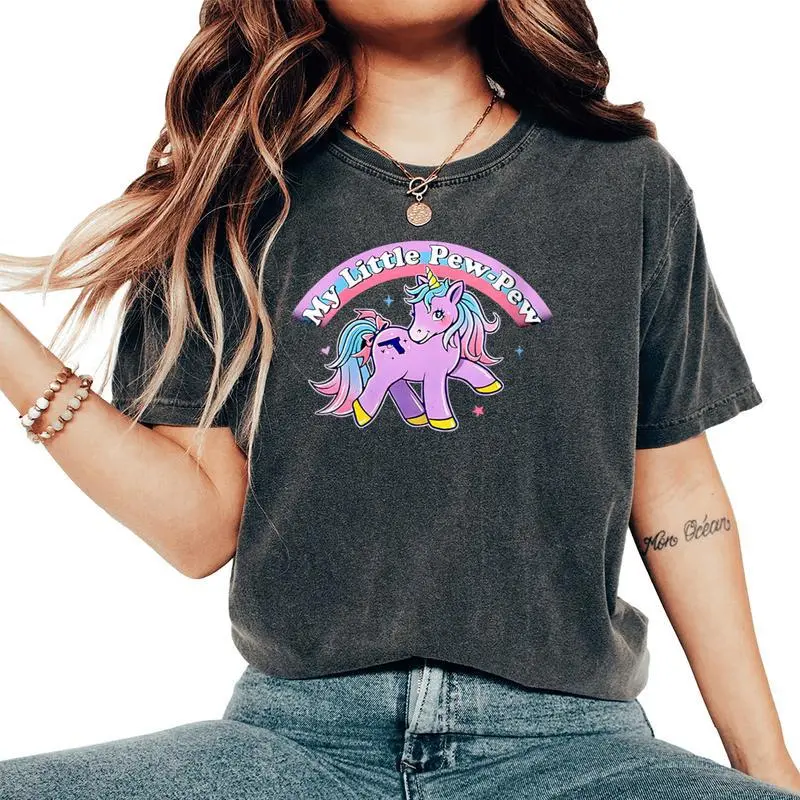 My Little Pew-Pew Unicorn Women's Oversized Comfort T-Shirt