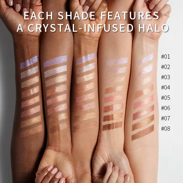 SPF Highlighter Cream Stick Customized Vegan Cruelty Free Face and Body Shimmer Makeup Highlighter