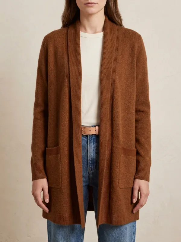 Refined Open-Front Knit Cardigan