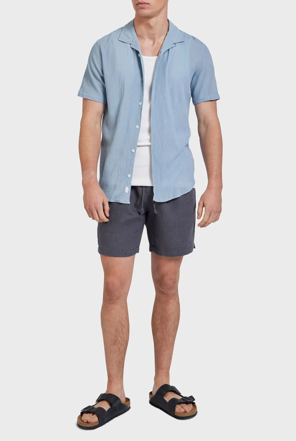 Casual Short Sleeve Shirt- Peach