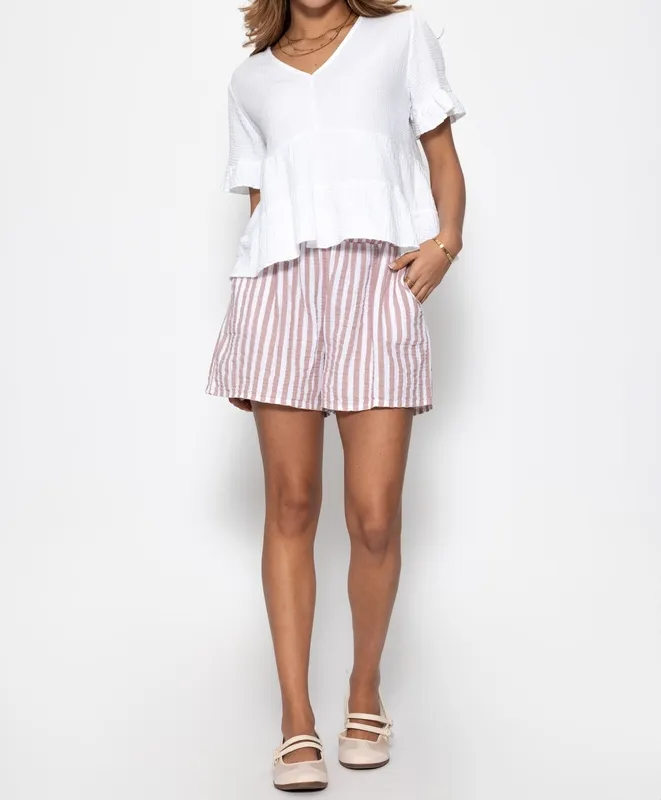Pink Striped Clean Shorts
