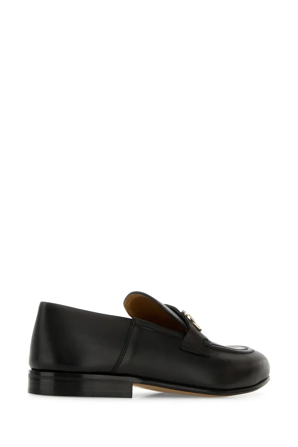 Calf Leather Metal Vamp Loafers