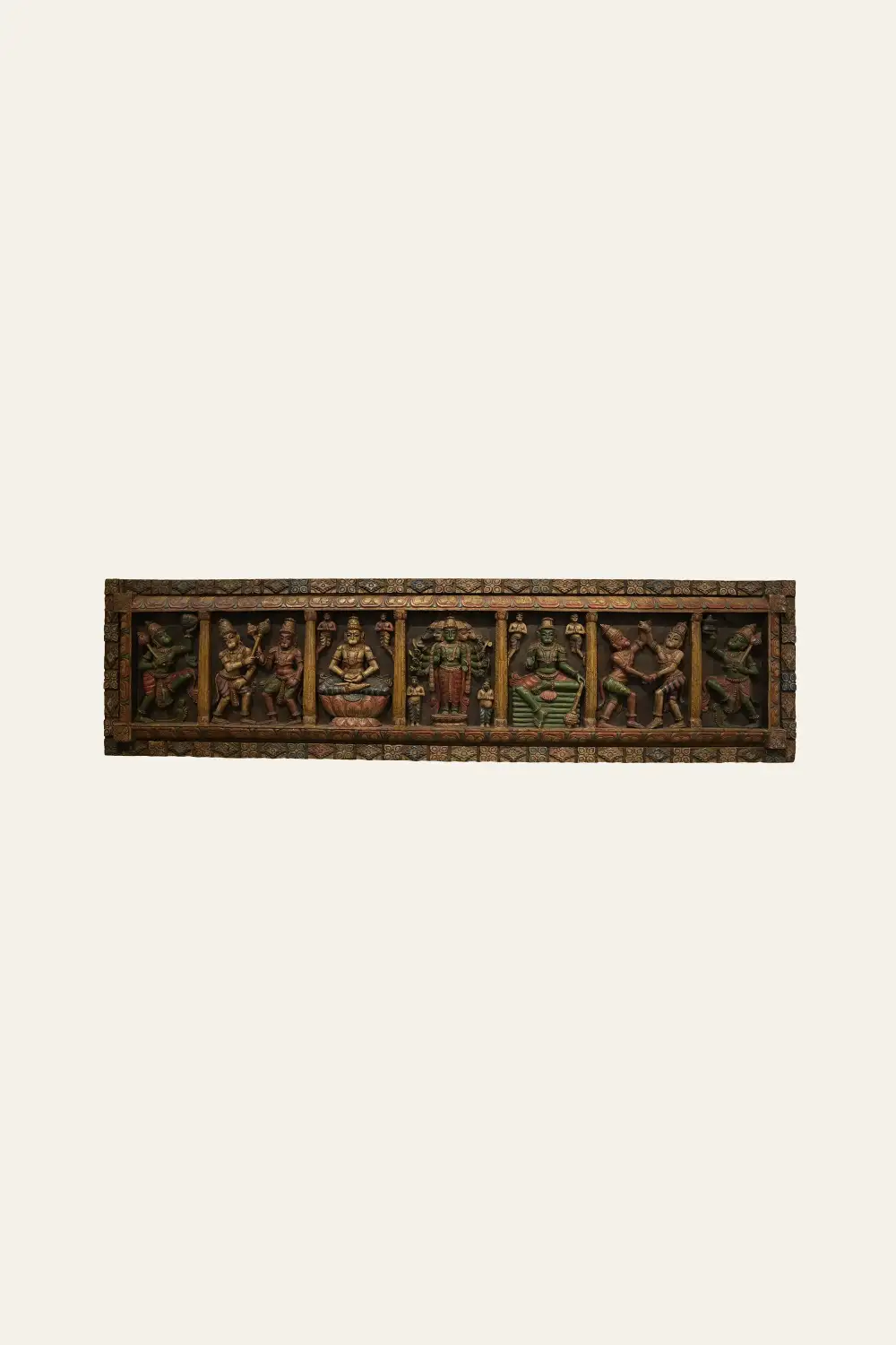 Ornate Temple Carved Wall Panel