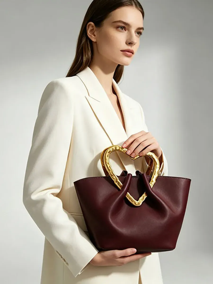 Sienna Exquisite Burgundy Soft Leather Tote Bag