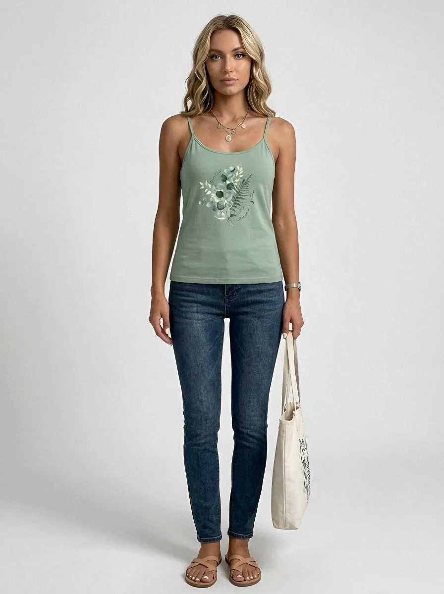 Women's Wildflower Soul Botanical Floral Printed Tank Top