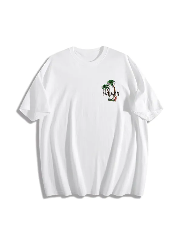 Hawaii Surf Scene Graphic T-Shirt