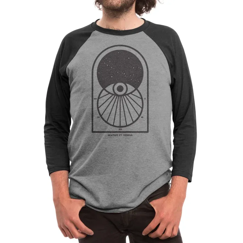 Men's Abstract Geometric Pattern Printed Long-Sleeved T-Shirt