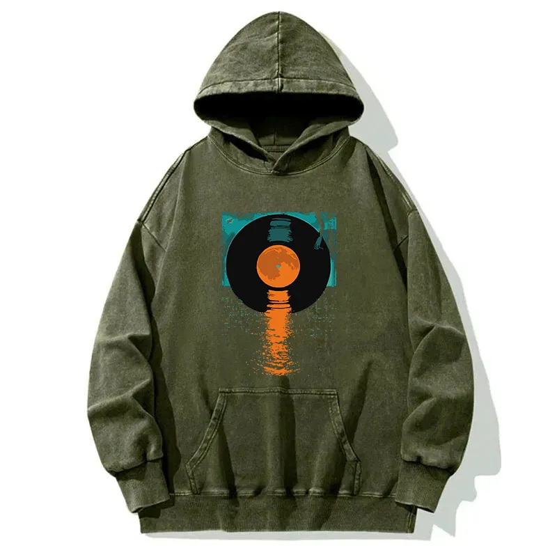Retro Print Relaxed Hoodie