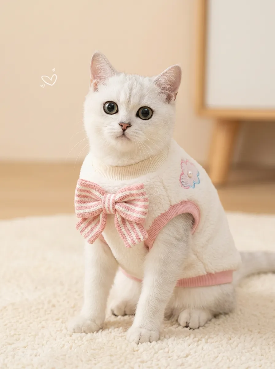 Floral Embroidered Printed Pet Vest