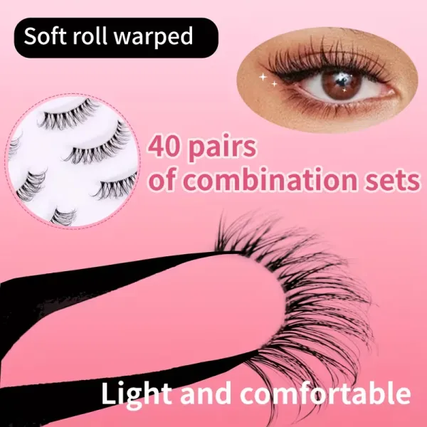 40 Pairs Lightweight Comfort False Lashes