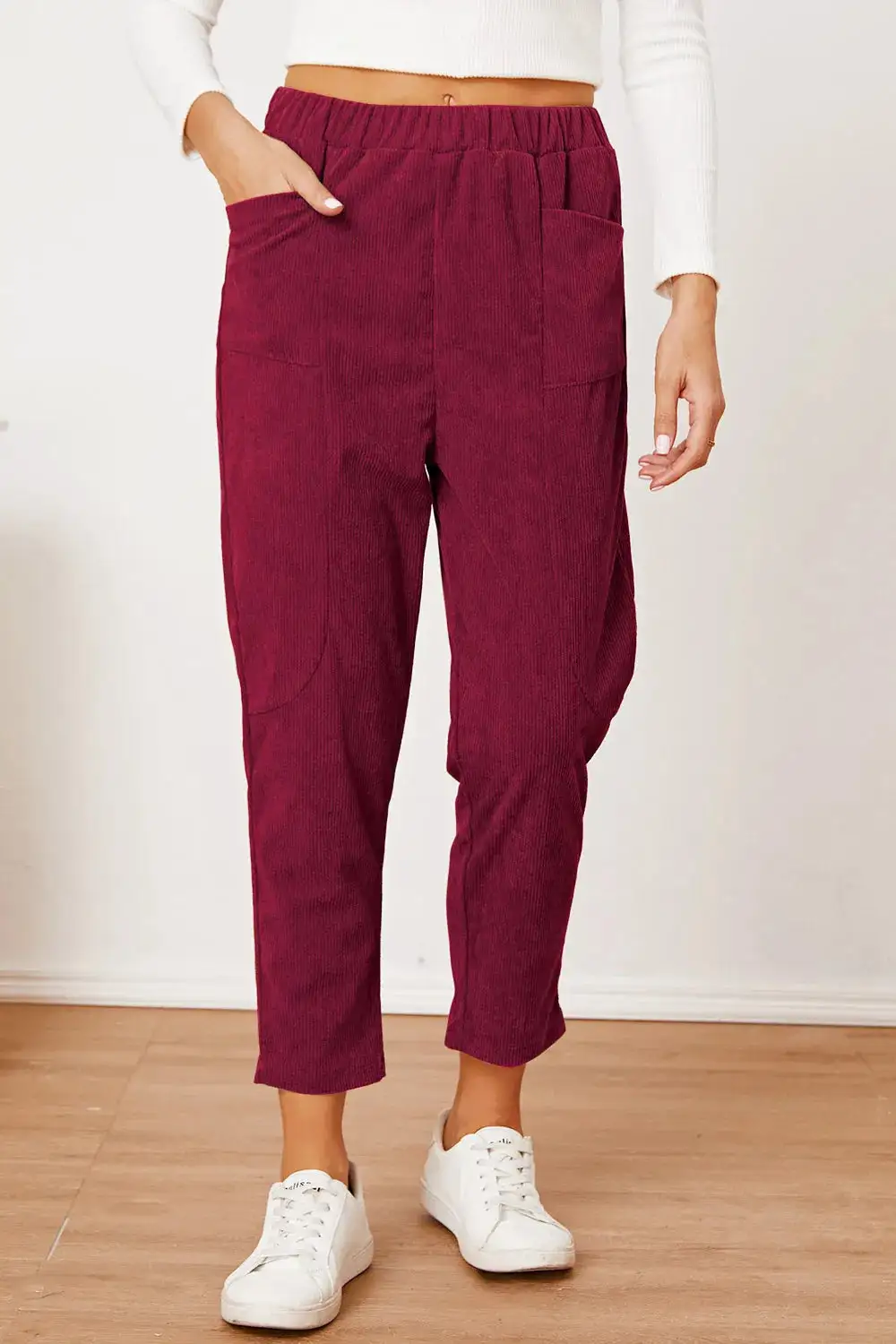 Everyday High Waist Pocket Detail Pants