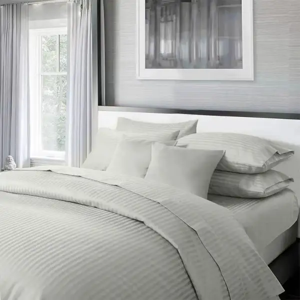 Sateen Stripe Quilt Cover Set