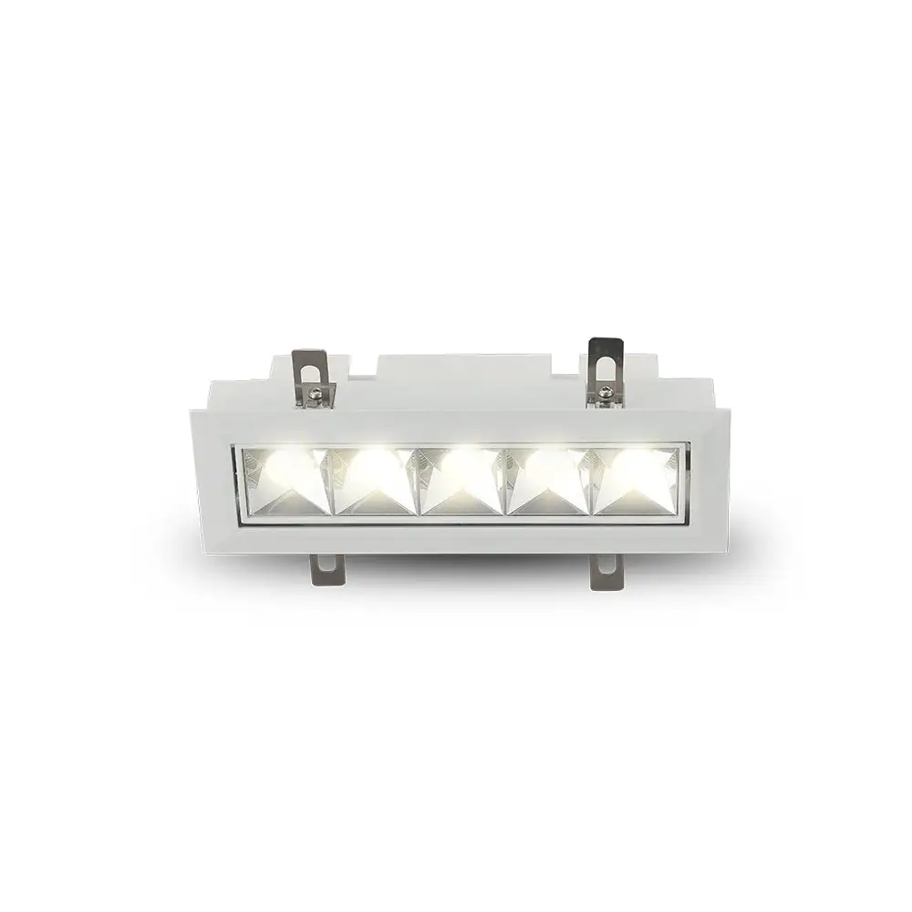 Five-Light LED Adjustable Recessed Downlight With Trim Beam Angle