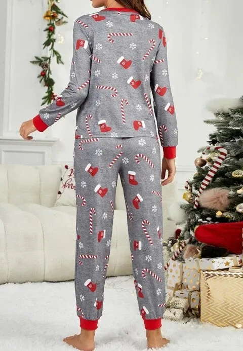 Gray Sock Included Pajama Set