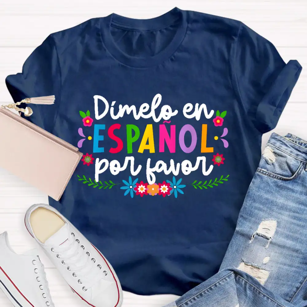 Favor Colorful Flowers Teacher T-Shirt