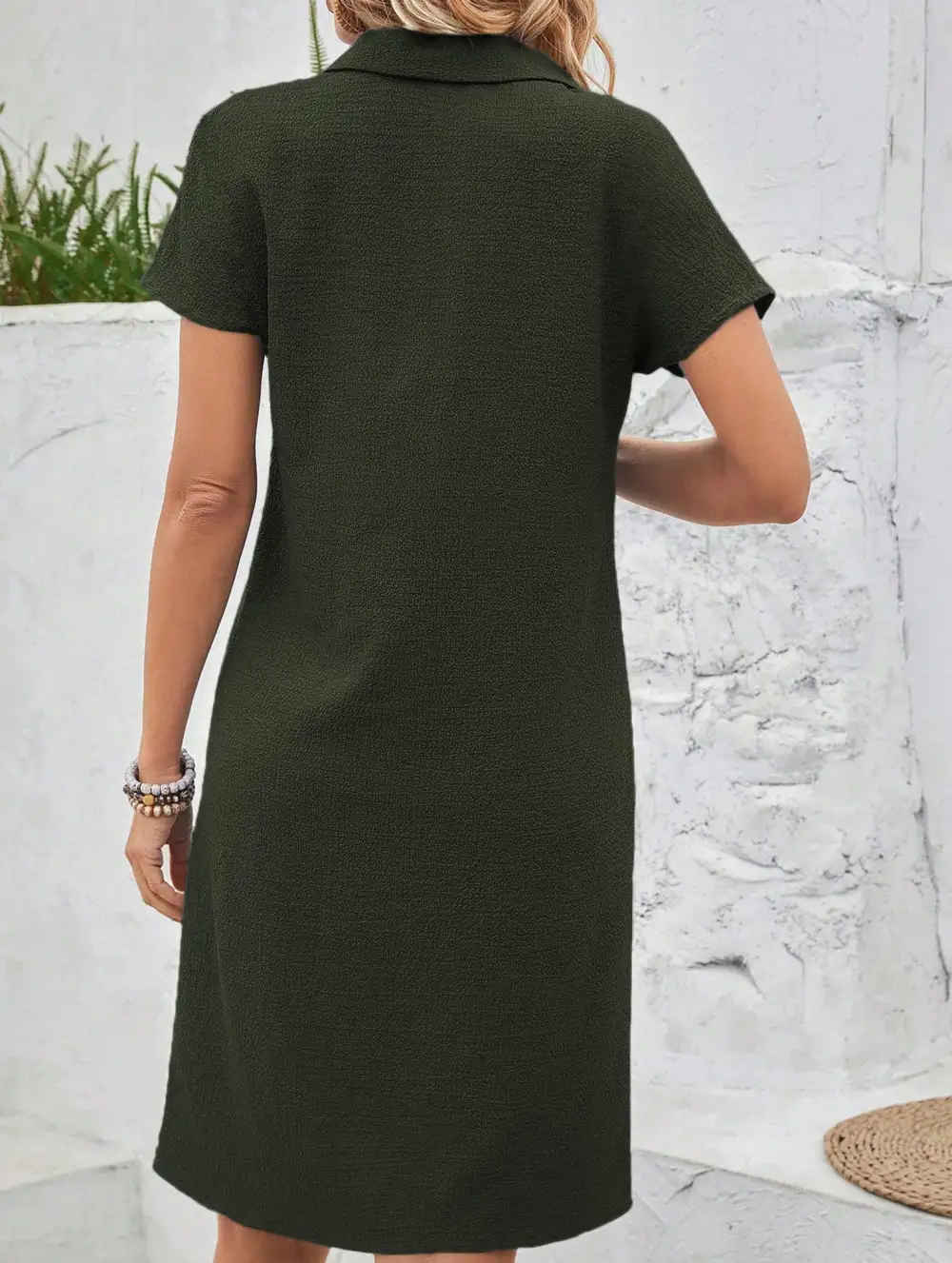 Polo Collar Mini Dress