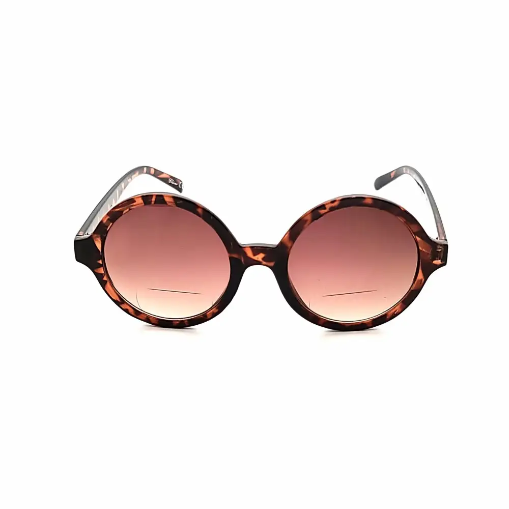 Round Bifocal Amber-Lens Reading Sunglasses