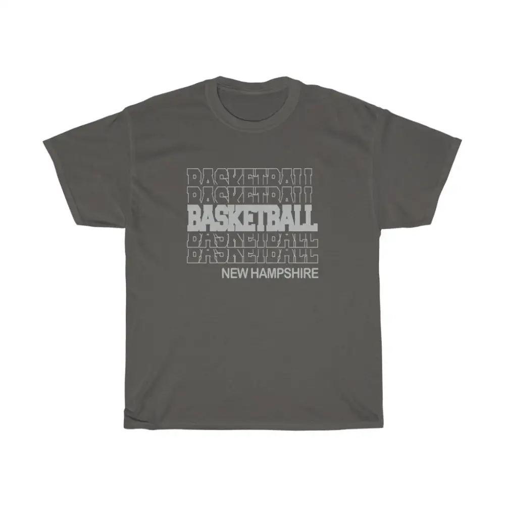 Basketball New Hampshire in Modern Stacked Lettering