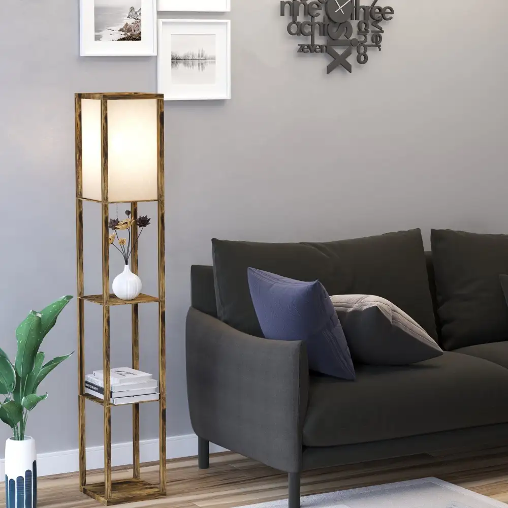Shelf Reading Foot Switch Corner Floor Lamp