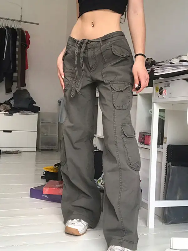 Vintage Workwear Wide Leg Loose Straight Denim Jeans