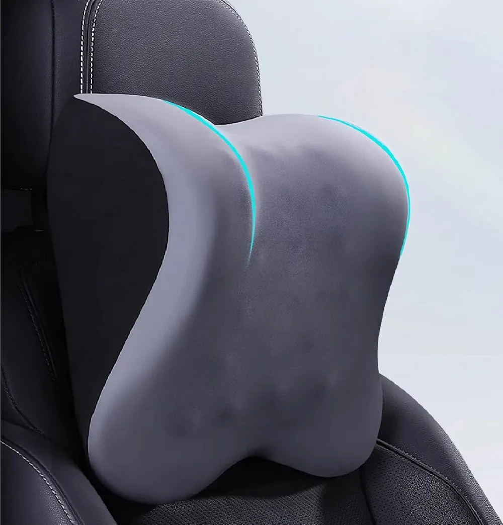 Car Pillow for Neck Pain Relief and Cervical Support,Pure Memory Foam Car Neck Pillow for Car Seat with Adjustable Strap and Washable Cover,Car Headrest Pillow for Ergonomic Design
