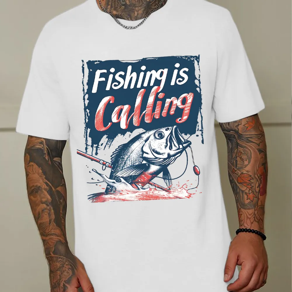 Fishing Themed Call Inspired Graphic T-Shirt