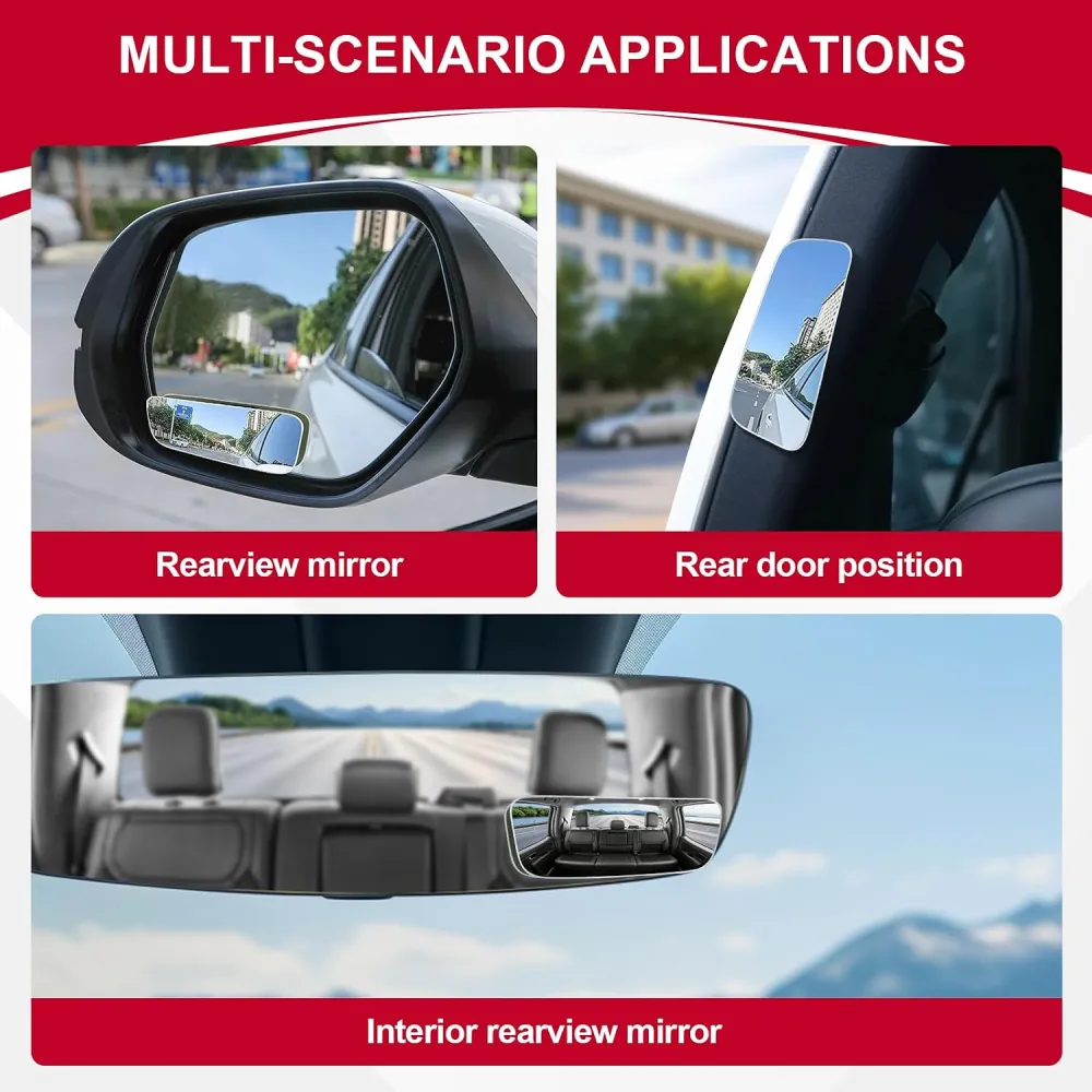Frameless Blind Spot Mirror Set