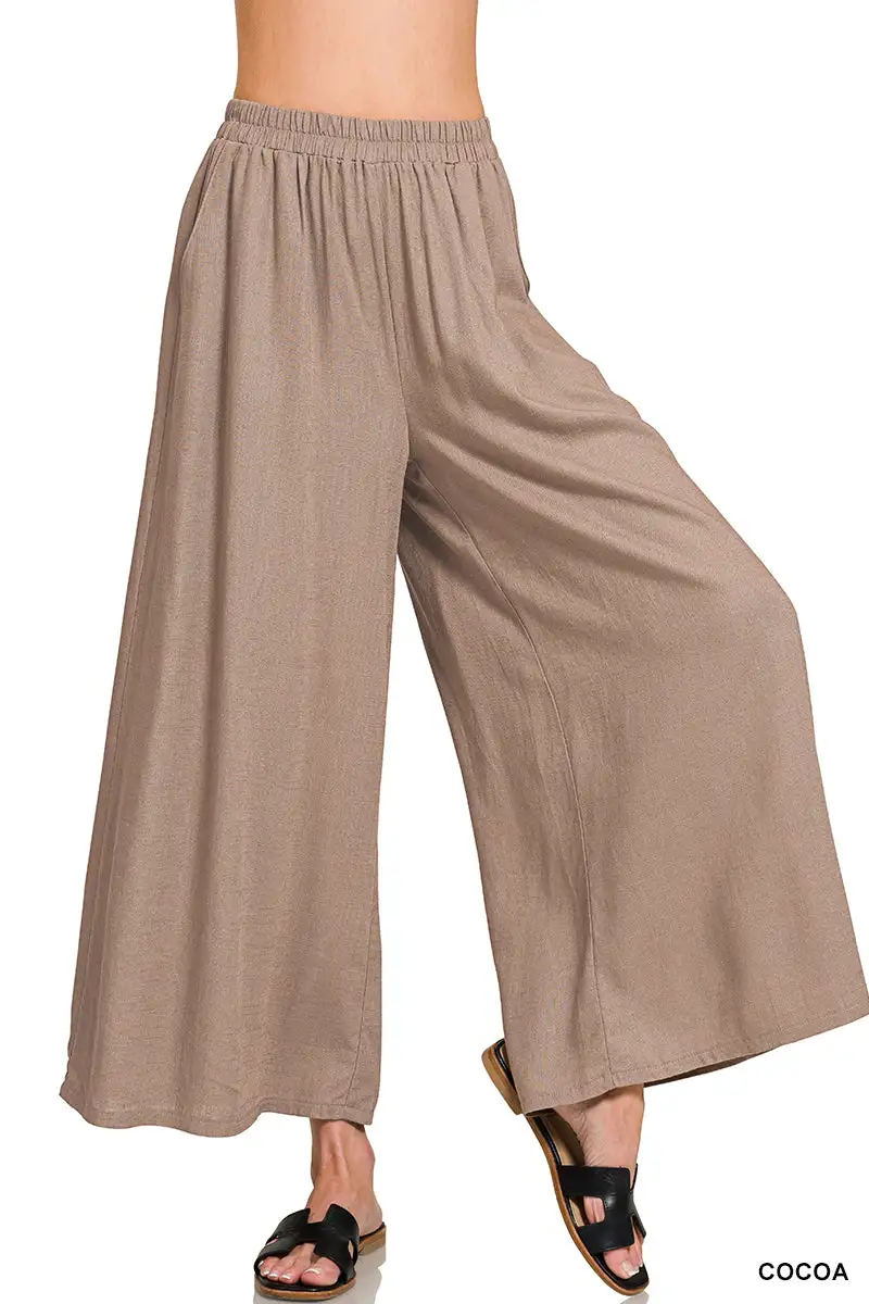 Signature Linen Wide Leg Pants