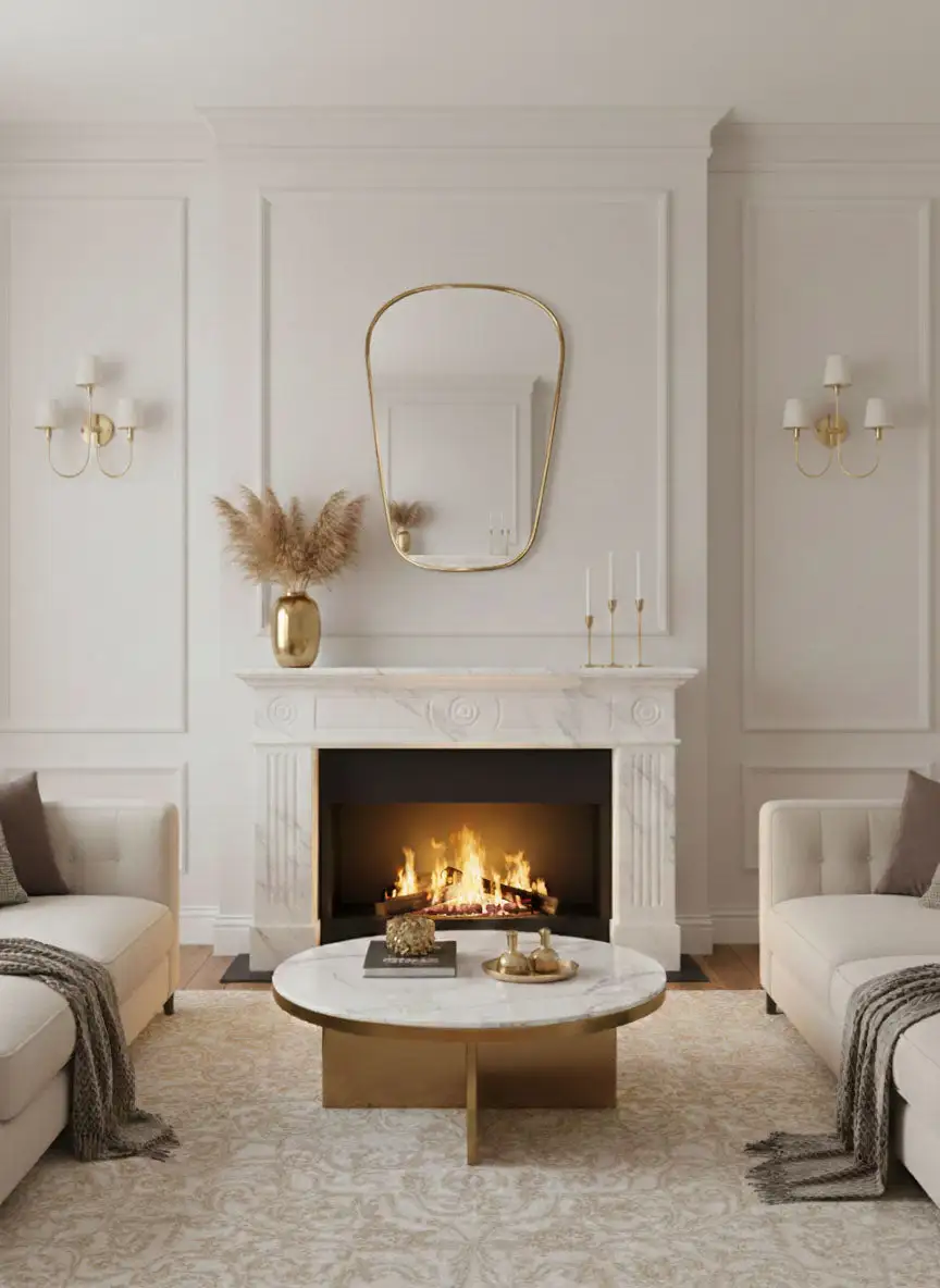 Artisan Brass Accent Wall Mirror