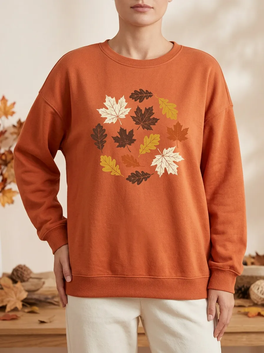 Structured Printed Graphic Sweatshirt