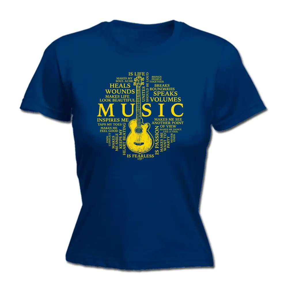 Music Meaning Graphic Fitted Tee