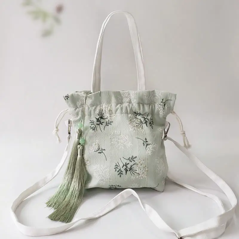 Buddha Stones White Flowers Bag
