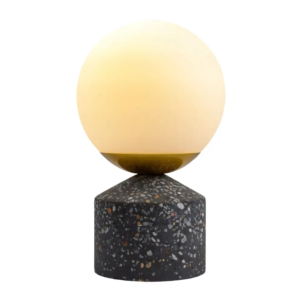 Modern Globe Cement Glass Stone Table Lamp