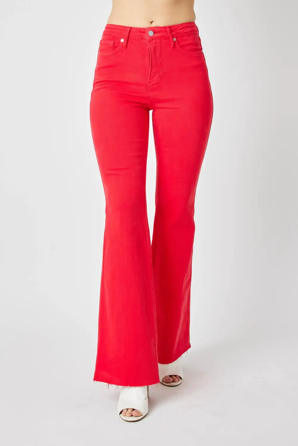 Draped Flare Jeans