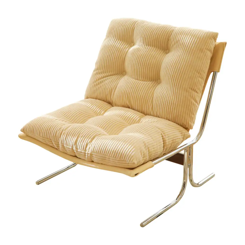 Modern Upholstered Metal Frame Accent Chair