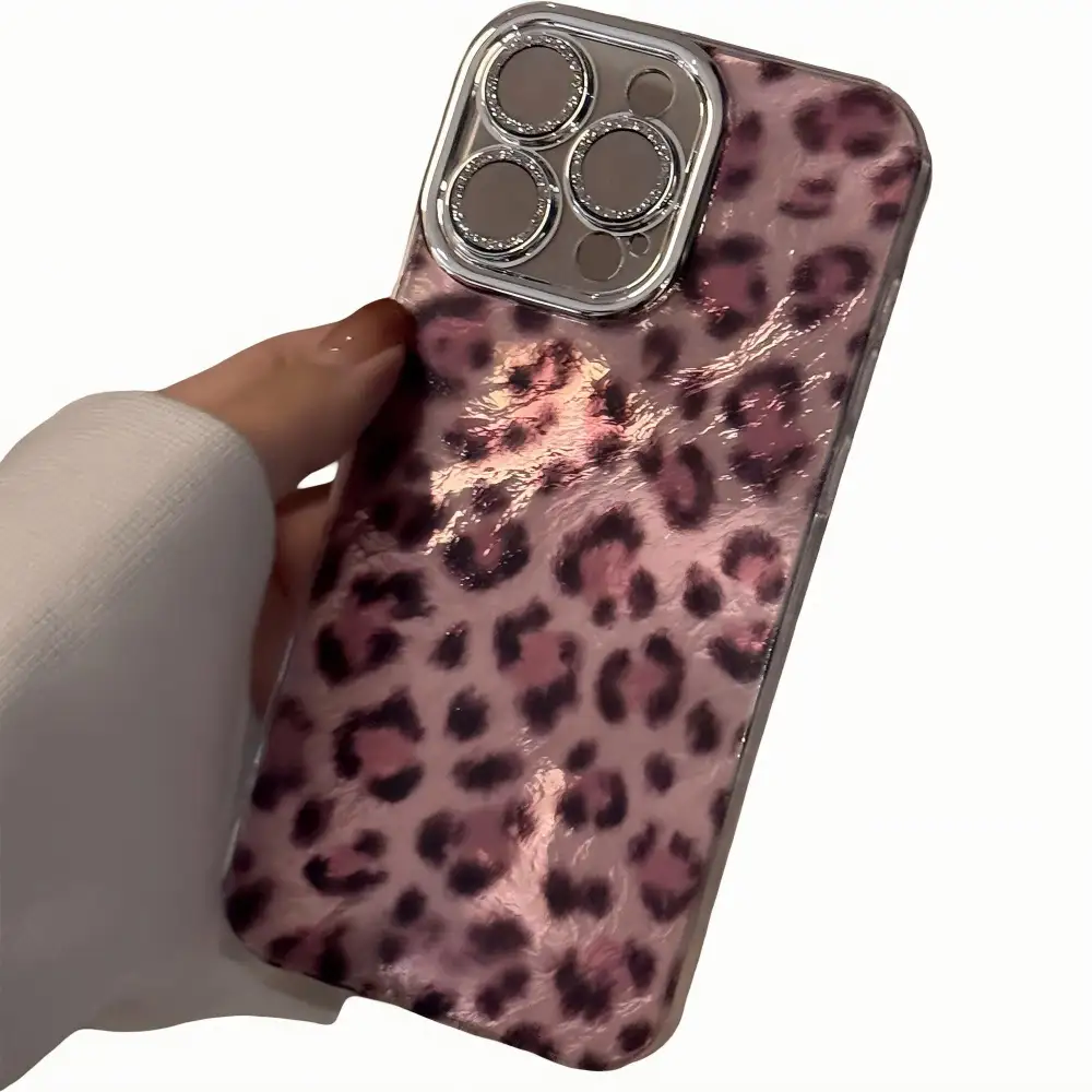 Leopard Textured Glossy Glossy Phone Case