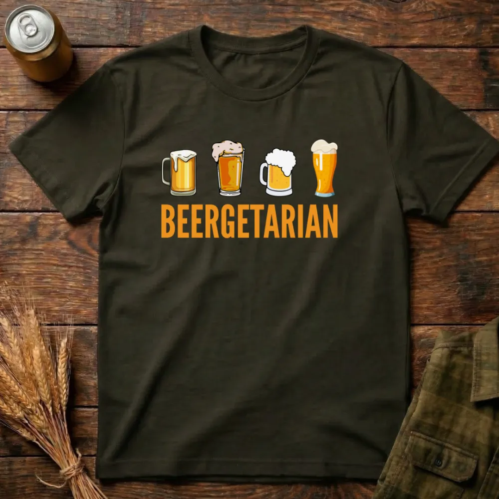 Beer pattern cotton T-shirt