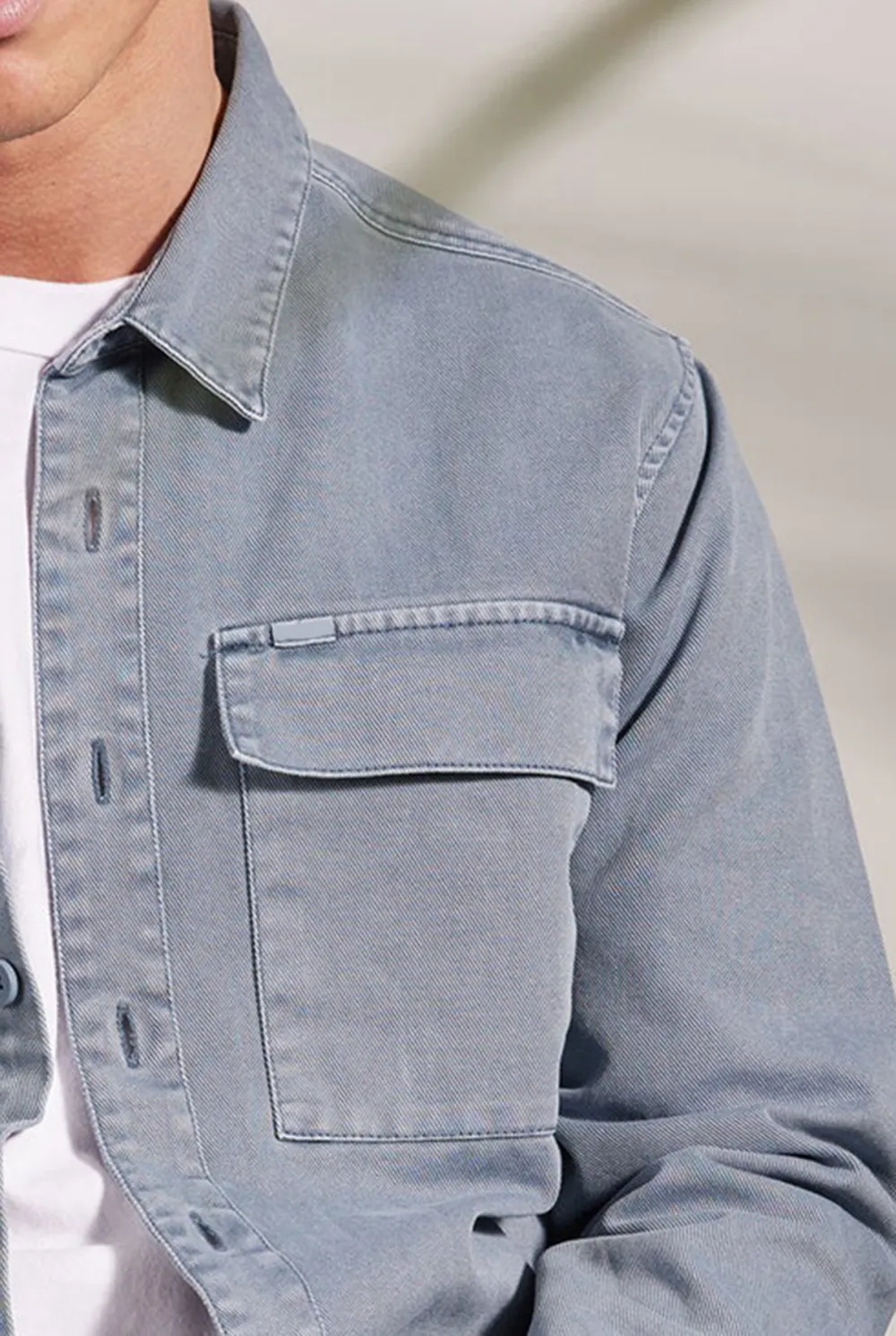Casual Style Overshirt- Dutch blue