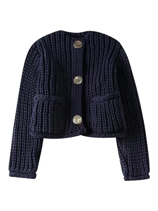 Knit Pocketed Jacket