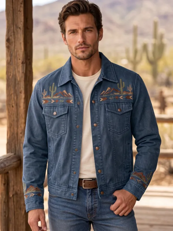 Western Trail Cactus Desert Mountain Collection Men's Western Jacket
