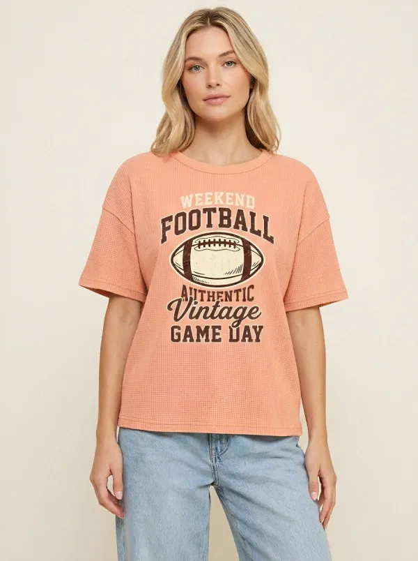 Football Graphic Casual T-Shirt