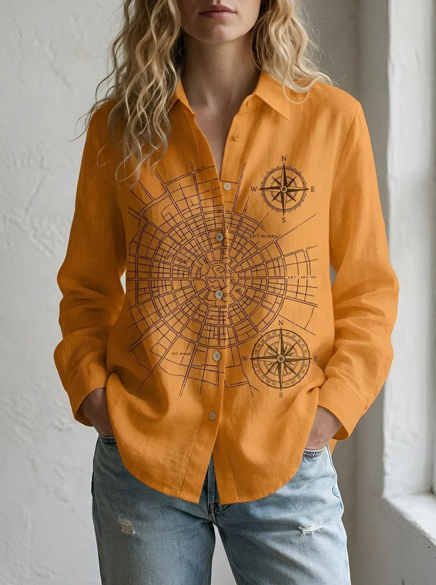 Travel Lover Compass Casual Shirt